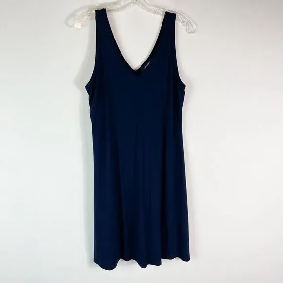 Karen kane NWOT Navy V-Neck Sleeveless A-Line Brigitte Dress Size XL - Picture 2 of 6